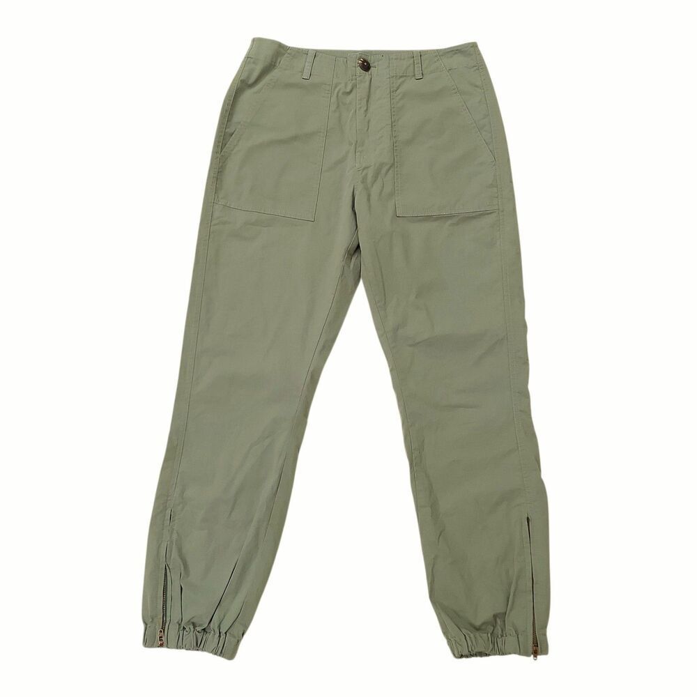 Grayers Joggers Pants Womens Small Green Ankle Zip Stretch Activewear Comfort